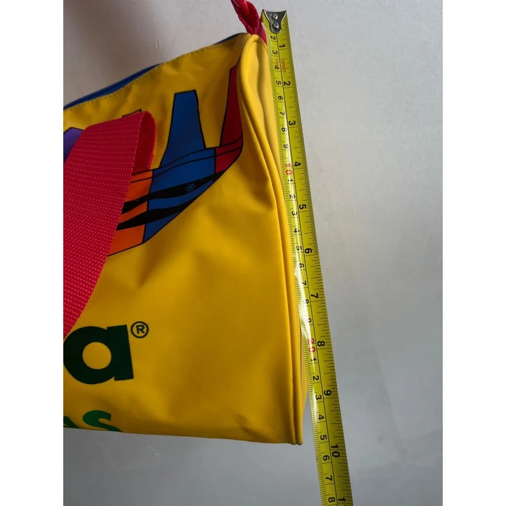 Vintage Crayola Carryalong Bag by Aetna NOS New With Tags Yellow Rainbow School